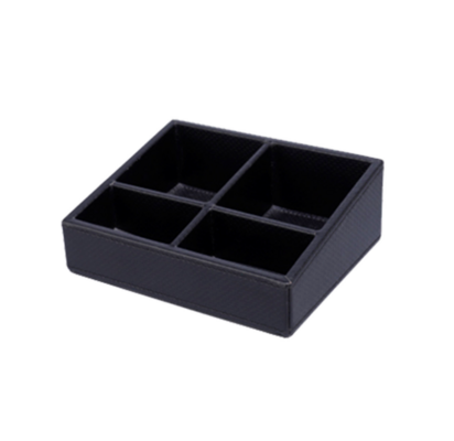 Black Faux Leather Sachet Tray